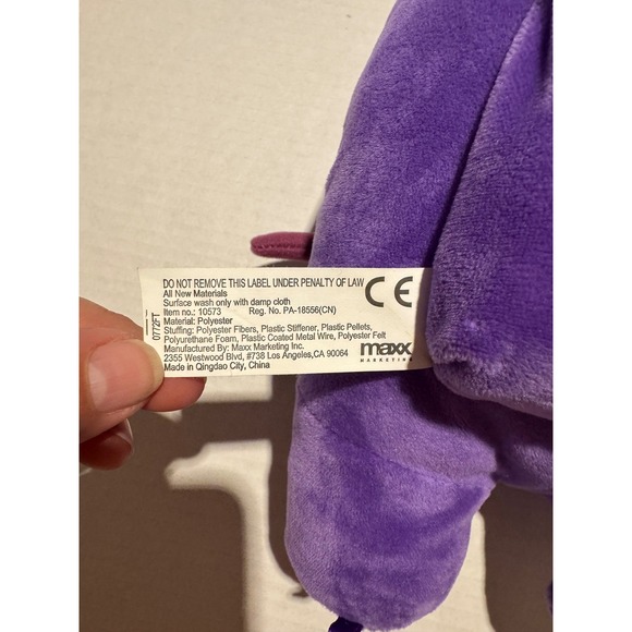 Purple Among Us Plush Stuffed Toy With Teeth and Tongue - Picture 5 of 6